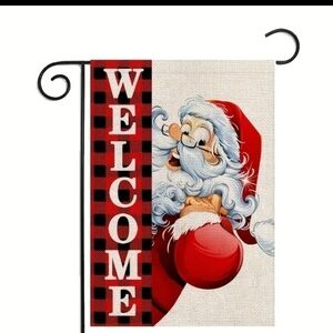Santa Welcome Garden Flag
